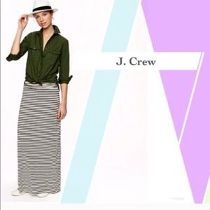 J. crew striped maxi skirt navy SZ XXS